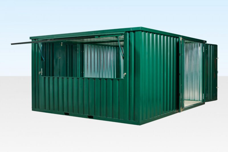 3m x 4.2m Side Linked Flat Packed Kiosk Bundle